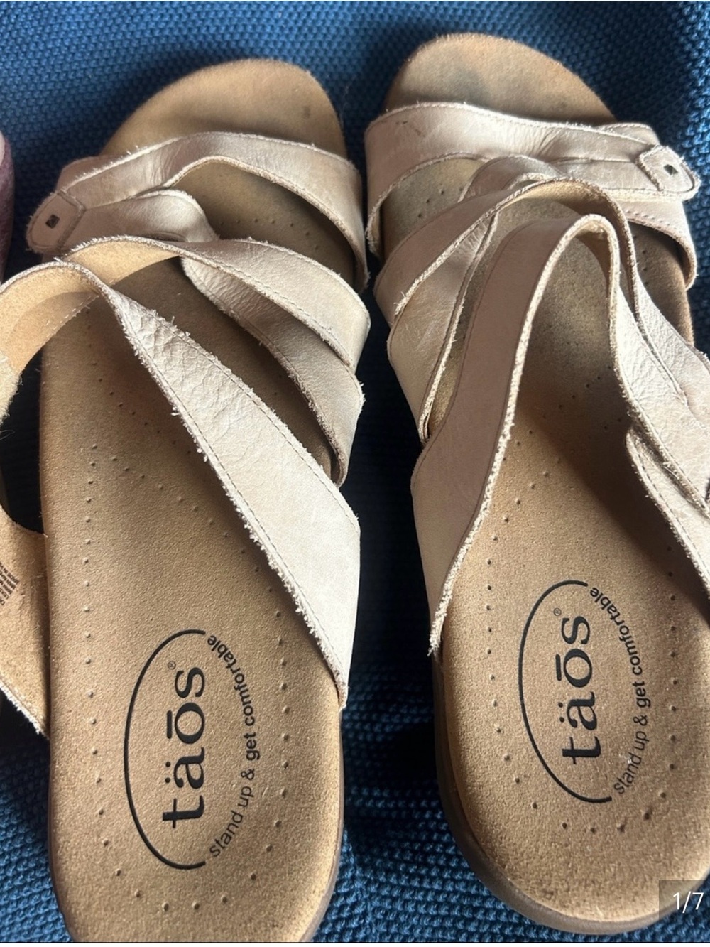 Taos Footwear Women's Tan Strappy Comfort Sandals